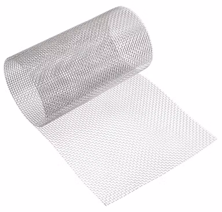Rete metallica a maglia 6, dimensioni 1000x250 mm, acciaio inossidabile 316, diametro del filo 0,6 mm
