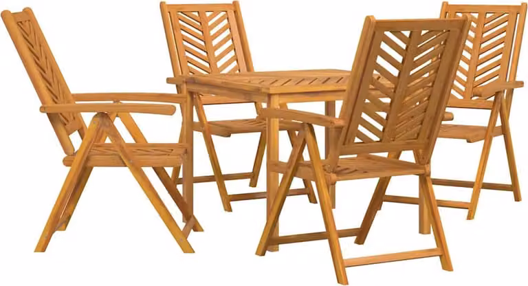 Set da Pranzo per Giardino 5 pcs Marrone