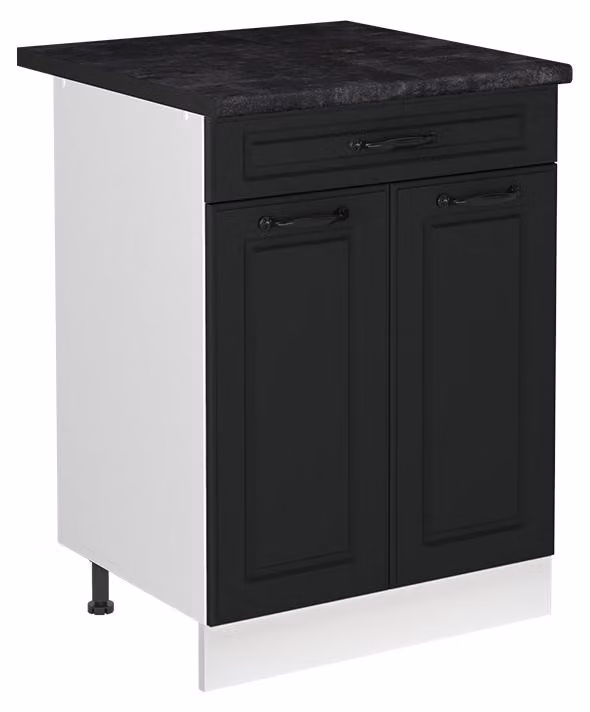 Mobile lavello cucina Vicco R-Line Antracite country/Bianco 60 cm piano di lavoro Antracite, Model 72988