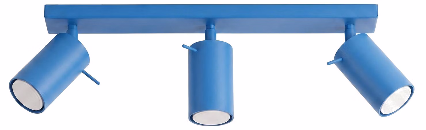 Plafoniera RING 3L azzurro 3xGU10 10W acciaio 16x6x45cm Sollux Lighting