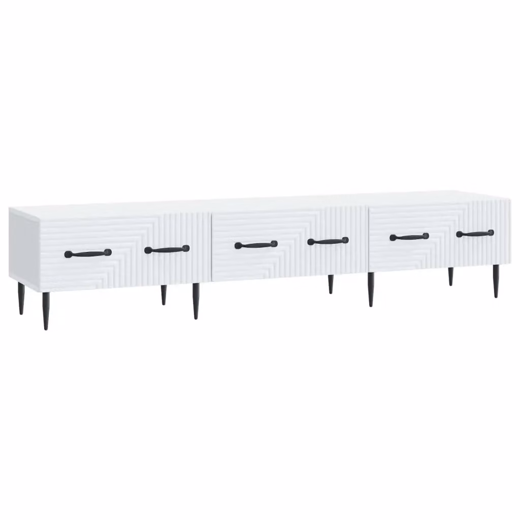 Mobile TV moderno vidaXL in legno MDF bianco L 147 x P 34,5 x H 30 cm – 2