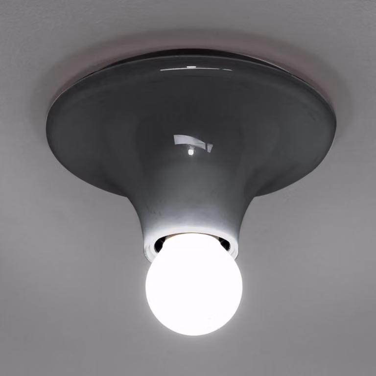 Artemide Plafoniera di design Teti, dimmerabile, Nero, Soggiorno / Sala da pranzo, Plastica, Design, Plafoniera