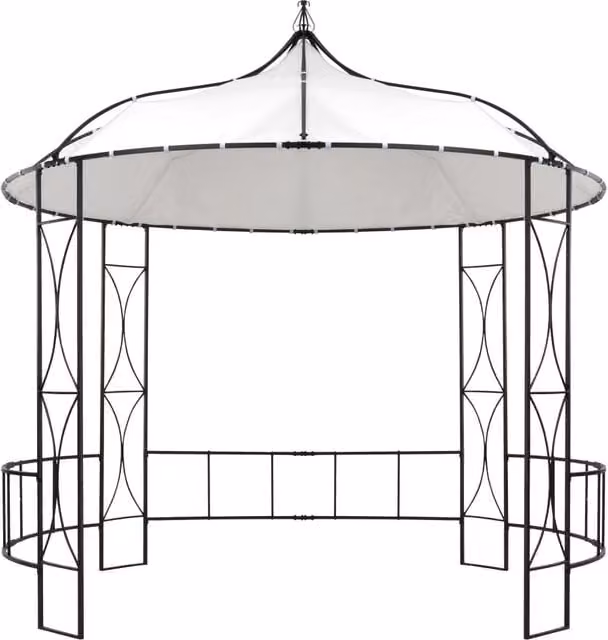 Gazebo rotondo Videx in poliestere e acciaio bianco L: 300 cm