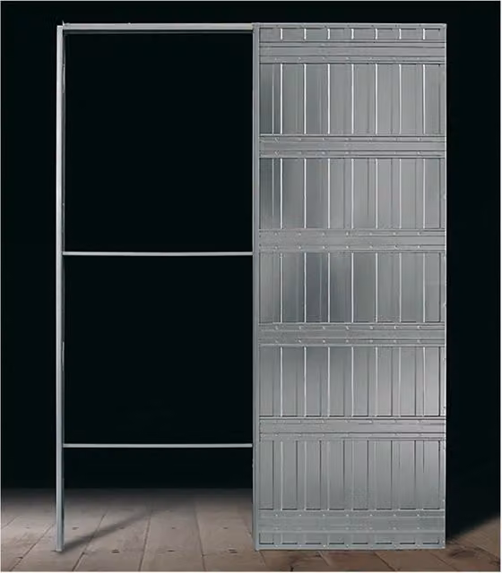 Controtelaio per porte a scomparsa Iperbriko moderno colore argento L: 100 cm, H: 210 cm