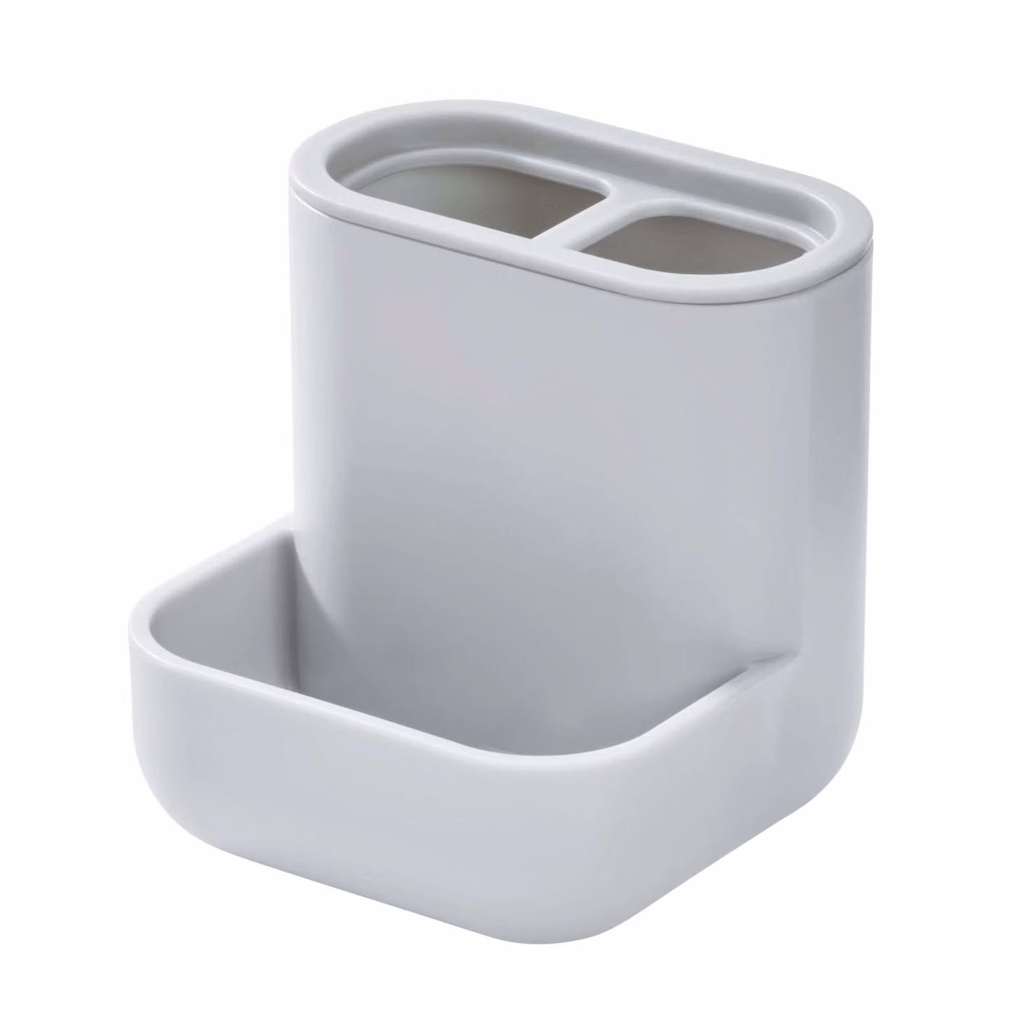 Organizzatore da bagno, 3 scomparti, plastica, grigio - iDesign | Cade
