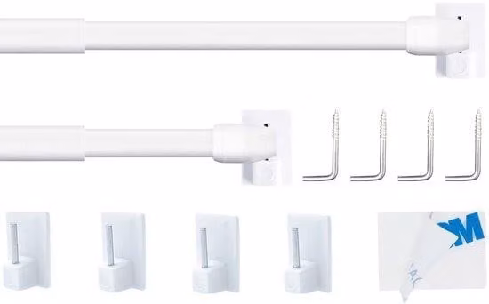 Aste per vetrine regolabili - versatili e facili da installare - Set da 4