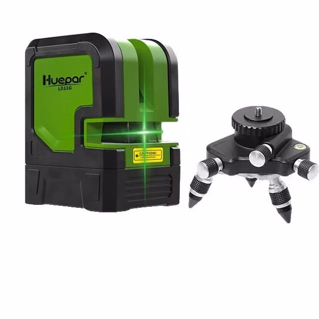 Dispositivo di livellamento laser, raggio verde, autolivellante, set 3