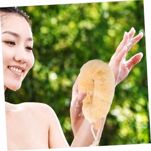 Spazzola esfoliante per la schiena, realizzata in fibra di sisal e legno, resistente all'usura, ideale per la pelle di adulti e adolescenti, adatta all'uso in doccia e bagno, e facilmente trasportabile per viaggi e uso domestico