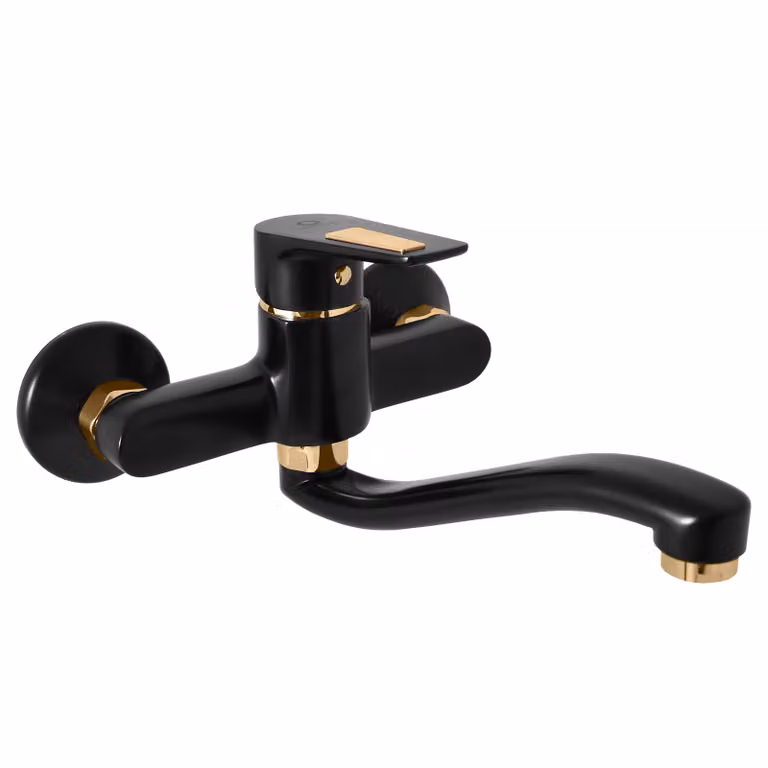 RAV Slezák Slezák rav CO301/26CMATZ Miscelatore per lavello/lavandino nero opaco/oro Colore: nero opaco/oro, Dimensioni: 100 mm