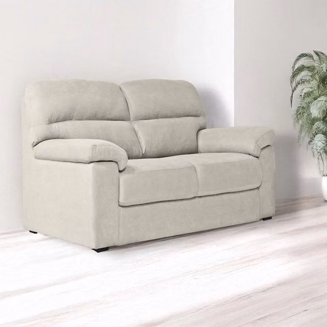 Divano 2 posti Alenda tessuto Roma05 colore beige 160x98x92h