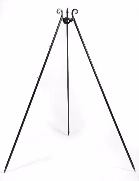 Barbecue a treppiede Cook King in acciaio nero, Altezza: 180 cm