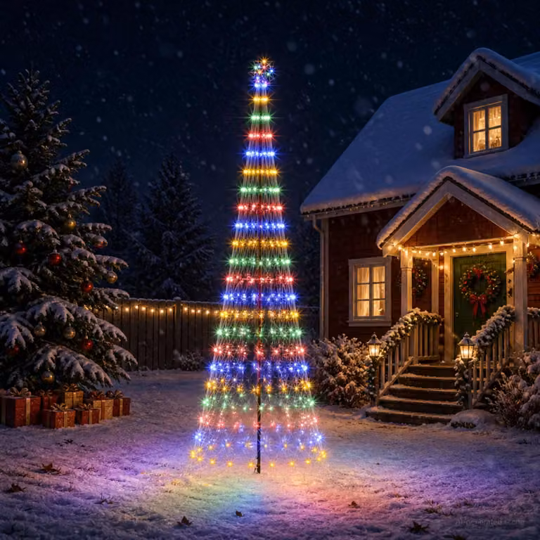 vidaXL Albero di Natale LED 400 cm 450 LED Multicolore Ferro Nero