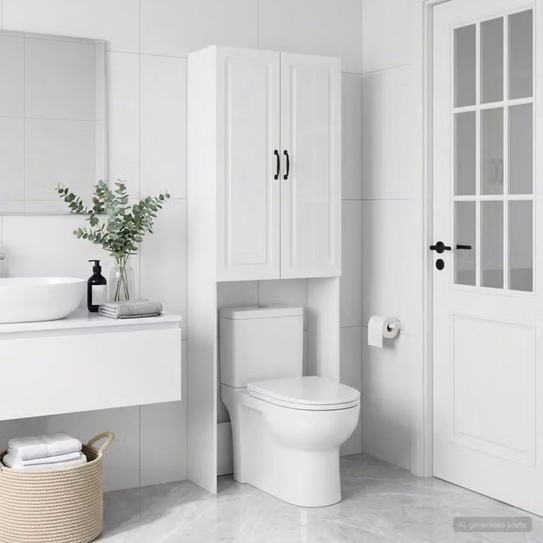 Mobile Bagno vidaXL UTRECHT Bianco Lucido L: 66 cm, P: 25,5 cm, H: 190 cm
