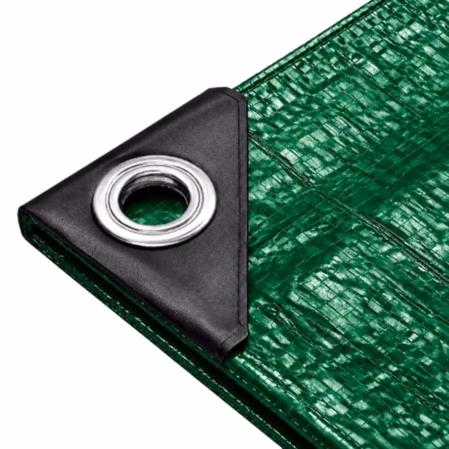 Telo di copertura - 2 x 2 m - 150 g/m² - Impermeabile - Verde - Con occhielli in metallo
