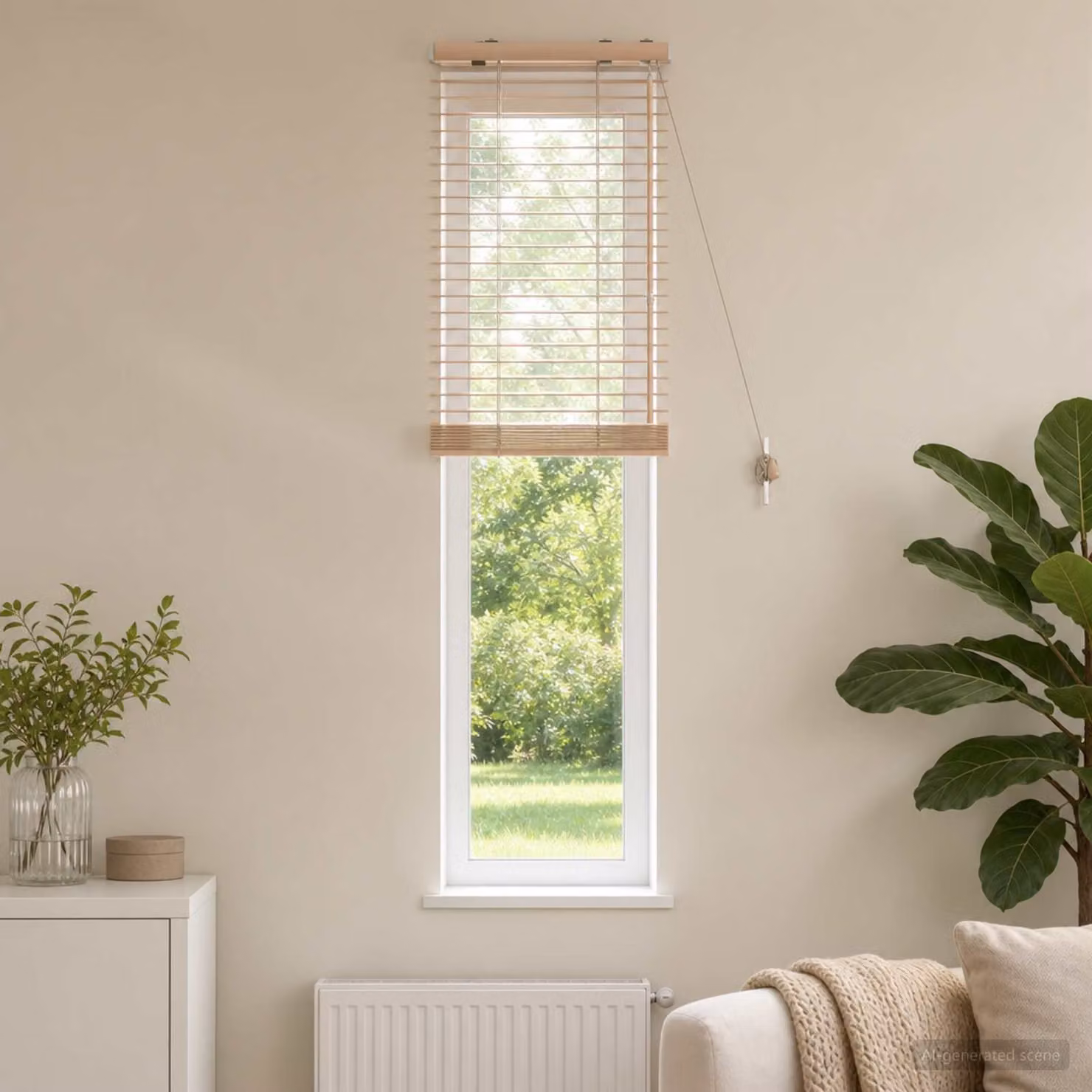 vidaXL Tenda Veneziana Effetto Quercia, Colore Marrone, L: 50 cm, H: 160 cm, Larghezza delle lamelle: 35 mm