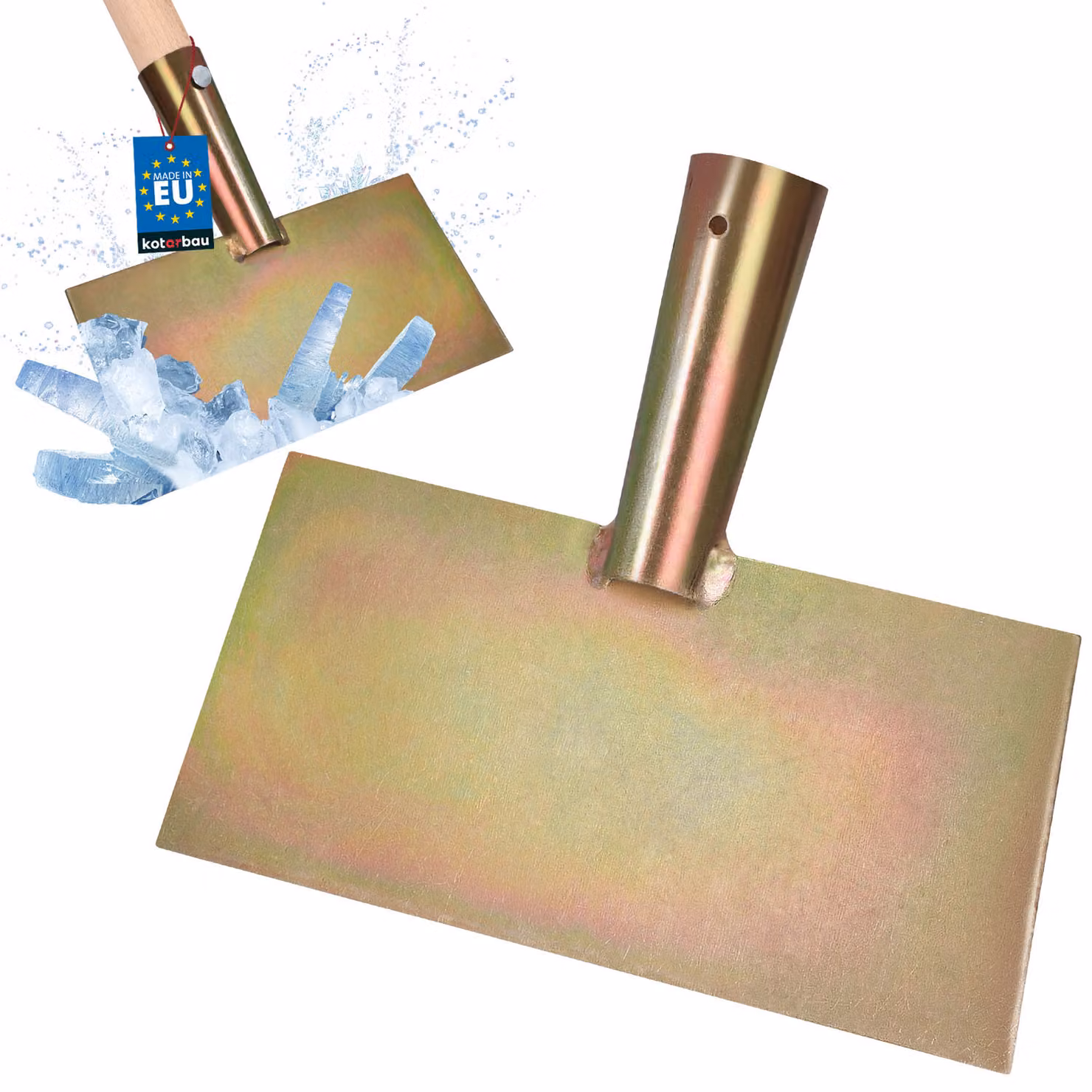 KOTARBAU® Raschietto per ghiaccio 200 x 170 mm Raschietto per ghiaccio in acciaio zincato Spingi ghiaccio Spingi ghiaccio Attrezzi da giardino Spingi raschietto Raschietto per terra Raschietto per erbacce Raschietto per erbacce senza manico