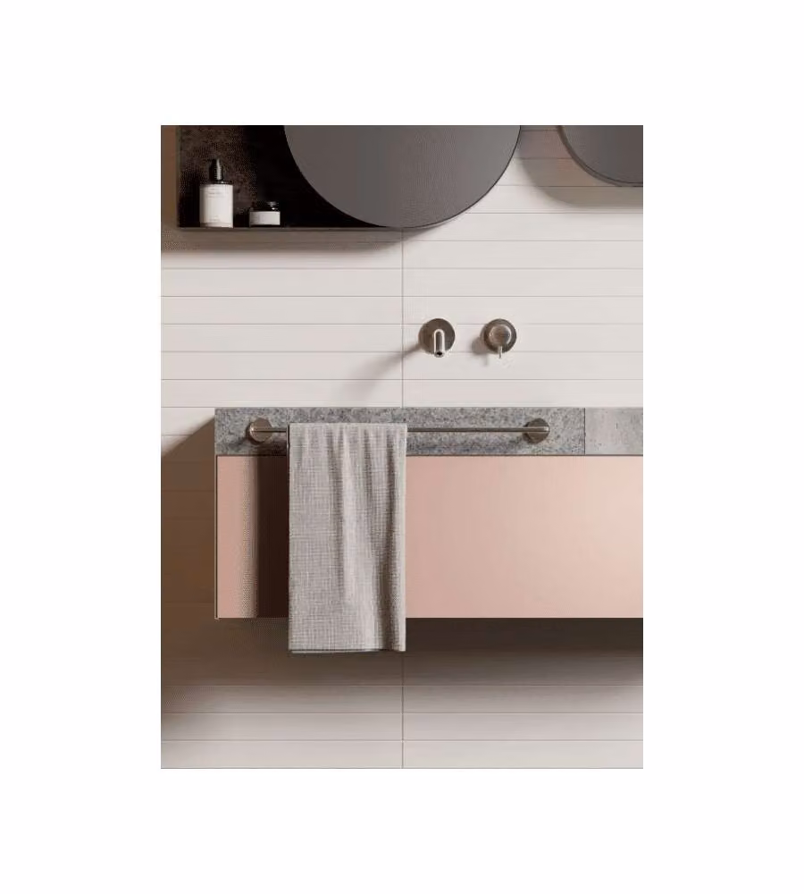 Metaform Portasciugamani da Parete 65 cm Acciaio Inox Satinato