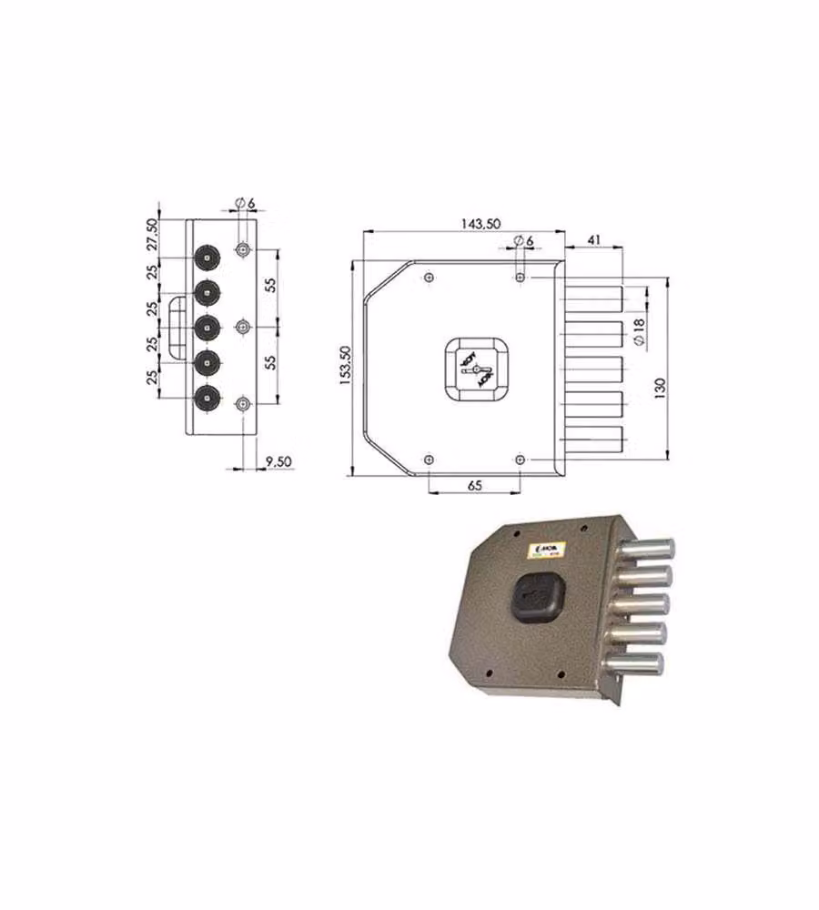 Serratura Sic.Semplice Sx Dm G411 Moia