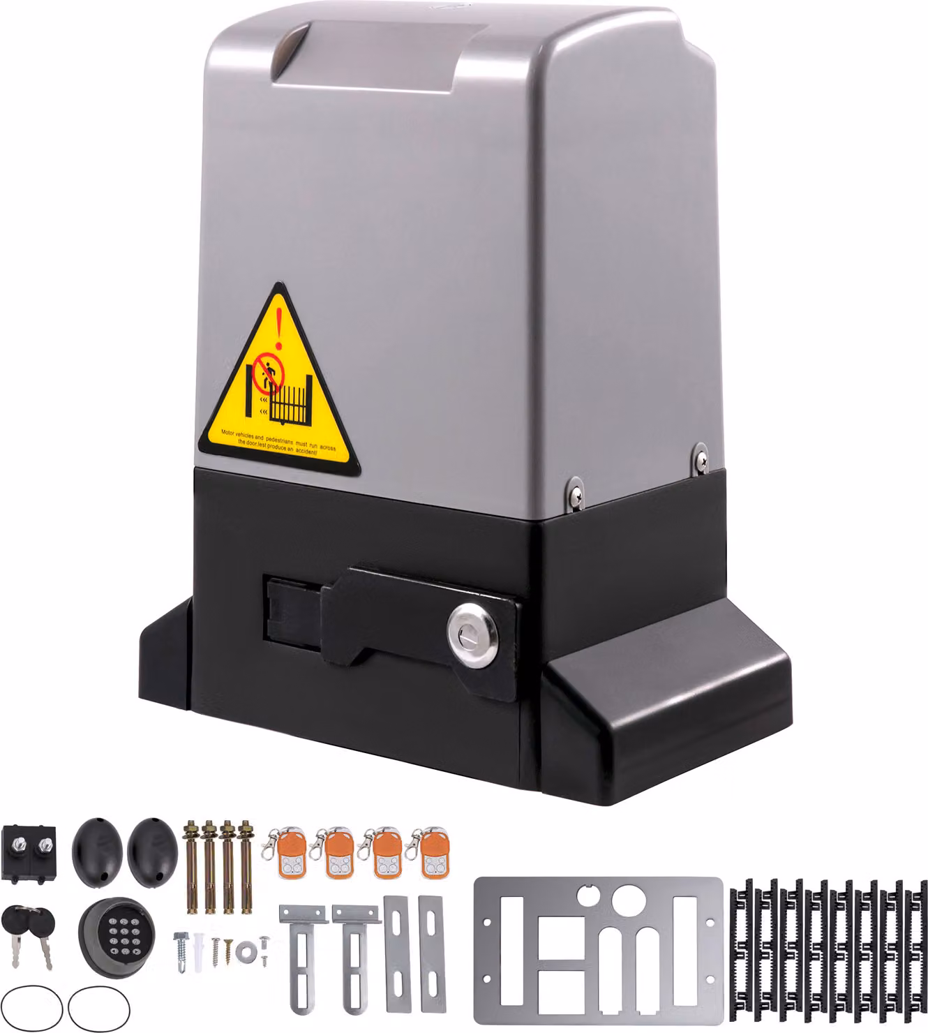 SucceBuy apricancello scorrevole, 1800 kg, 8 m, automatico con 4 telecomandi e app control, motore per cancello elettrico a rulli per vialetti, kit completo di ferramenta di sicurezza per apricancello