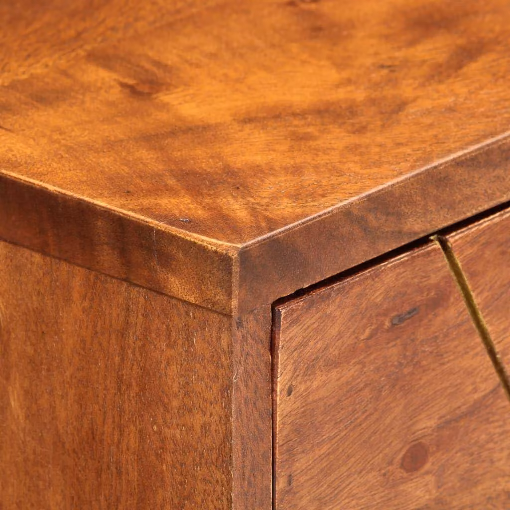 Tavolino da parete in legno massello, con due cassetti, in elegante stile vintage
