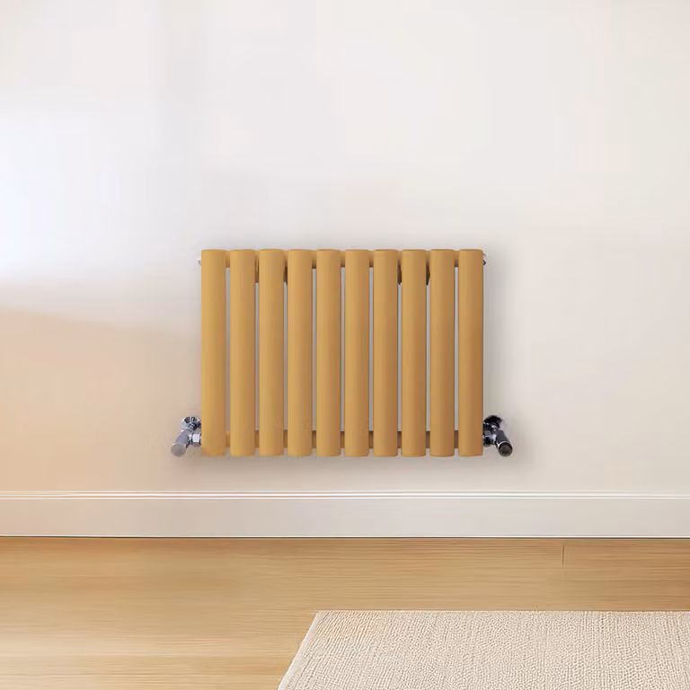 Radiatore di Design Orizzontale Giallo (Autumn Giallo) - 400mm x 590mm - Pannello Doppio  - Revive