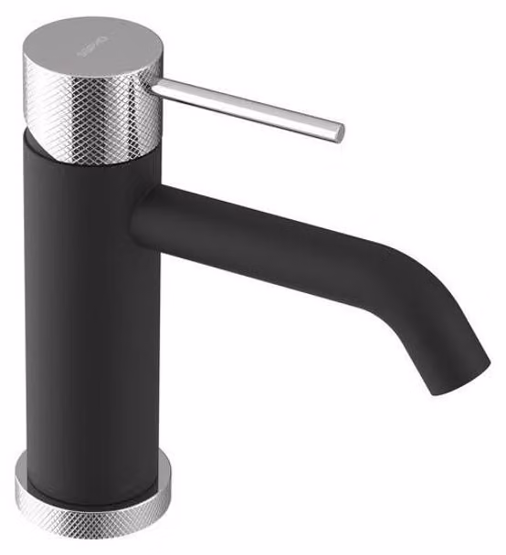 Miscelatore per lavabo ULTRASAN, nero opaco/cromo