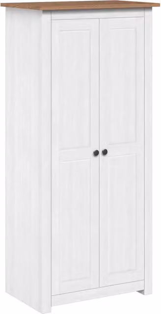 Armadio Bianco 80x50x171,5 cm Legno Massello Pino Panama Range CFW7430371