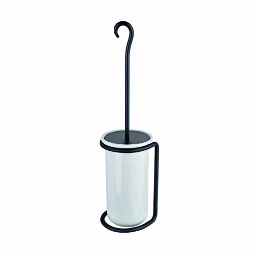 Metaform Porta Scopino da Terra - Nero - Acciaio e Ceramica