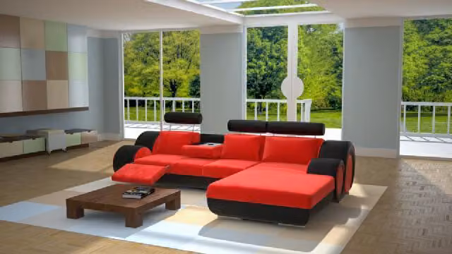 Designer Couch Sofa Polster Ledersofa Sofas Garnitur Wohnlandschaft Eckcouch