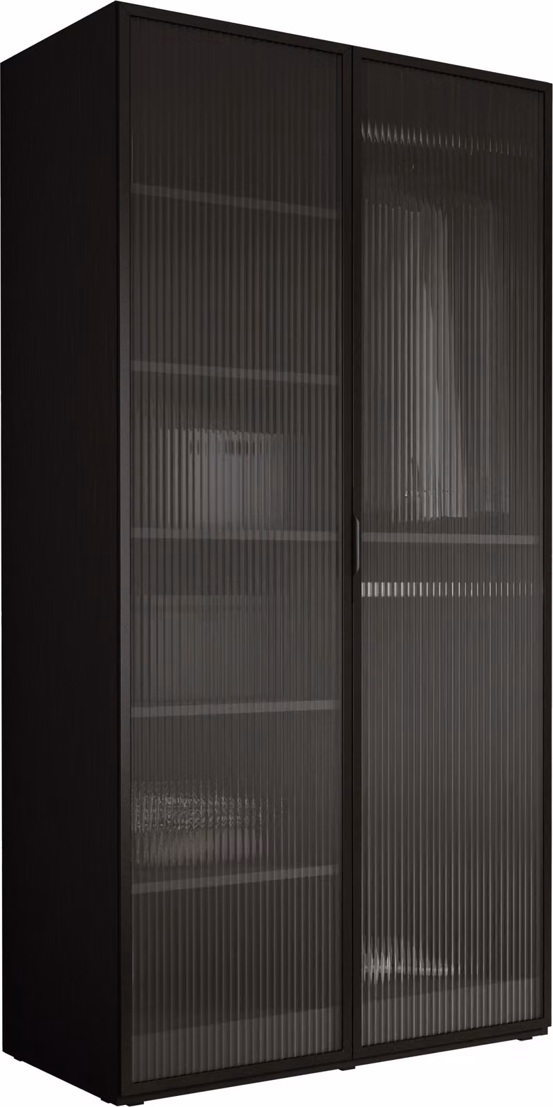 Armadio, nero grafite / vetro trasparente, 100 x 200 x 51 cm