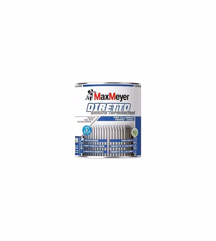 MAXMEYER Smalto Termosifoni Opaco Bianco R9010 0,5L per Interni
