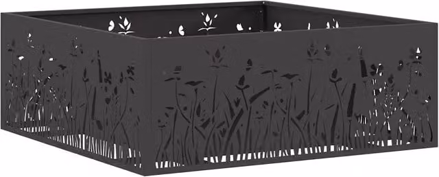Focolare in acciaio nero DESIGN IN CFW1399006 L: 80 cm, P: 80 cm, H: 30 cm