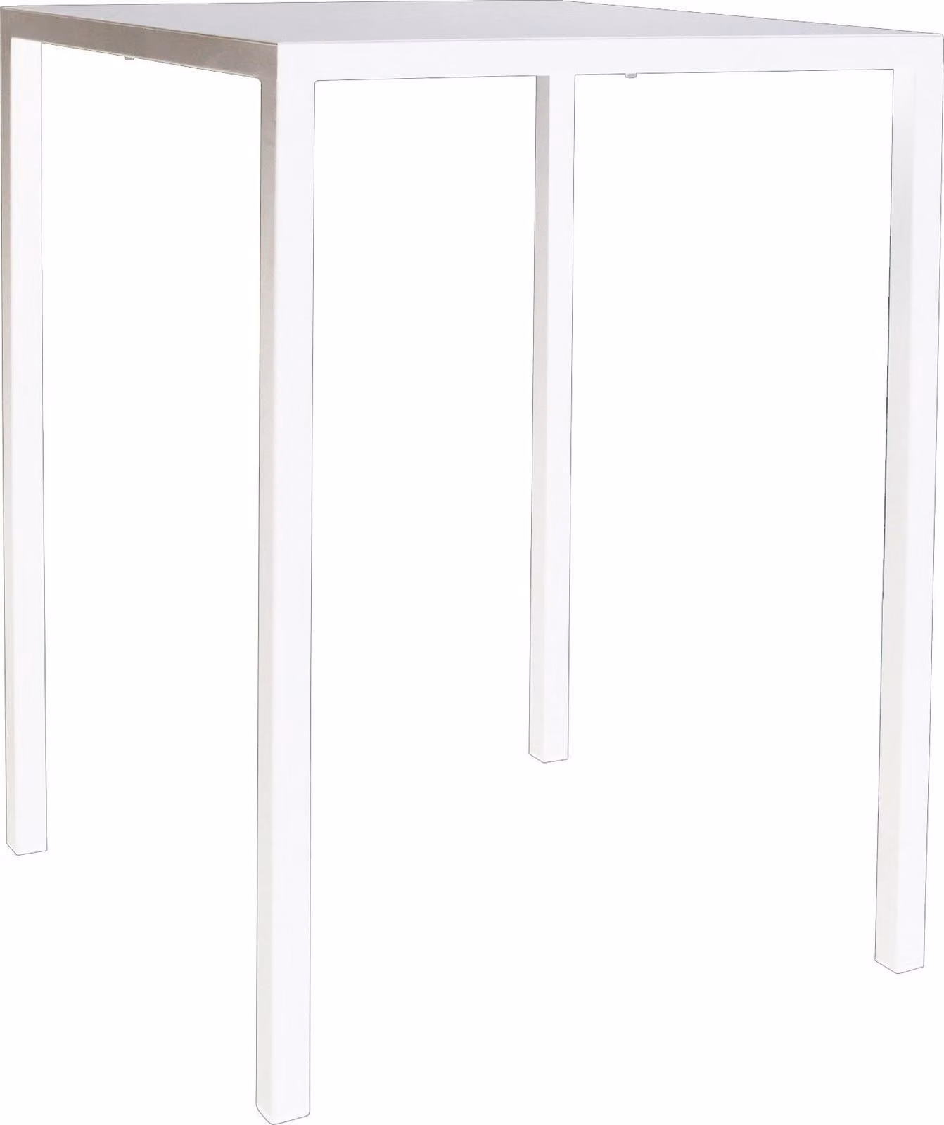 Milani Home - tavolo alto autolivellante 80 x 80 cm h 110 cm, metallo bianco, per bar, ristorante e dehor
