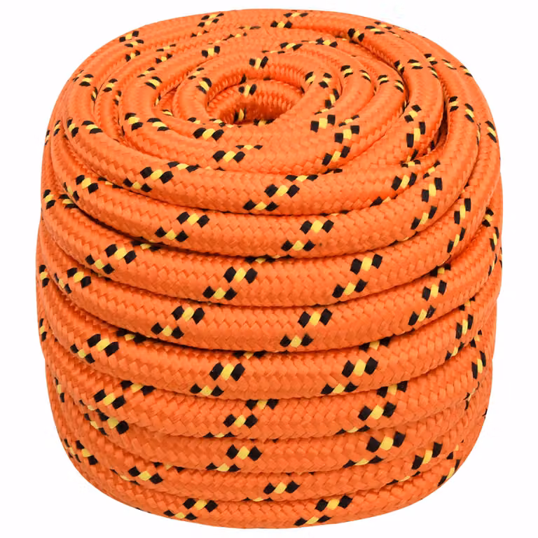 Corda multiuso vidaXL in plastica arancione, diametro 20 mm e lunghezza 25 m, carico massimo 2400 kg