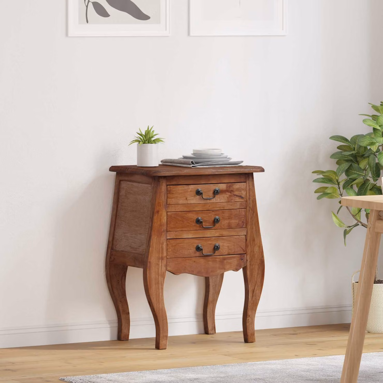 vidaXL Cassa di stoccaggio moderna in legno marrone L/P/H: 48 x 35 x 64 cm – 1