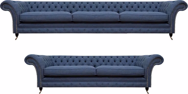 Wohnzimmer 2x Sofas Komplett Möbel Sofagarnitur Design Einrichtung Chesterfield