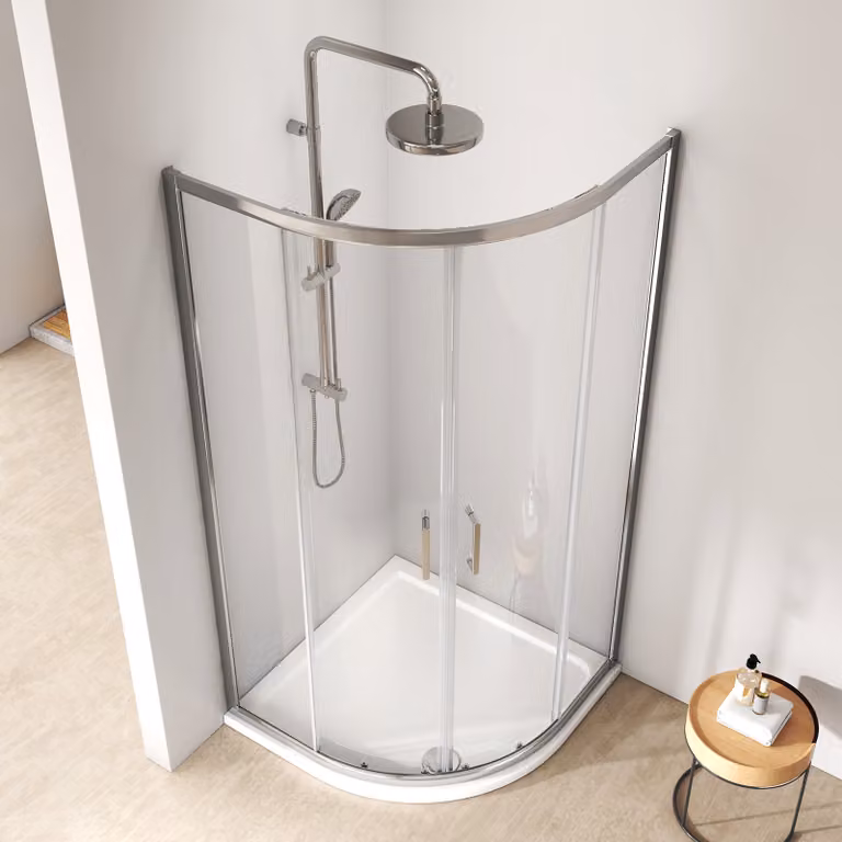 EMKE cabina doccia con porta scorrevole 90x90x195cm ingresso angolare doccia rotonda porta doccia rotonda ESG Nano schermo doccia in vetro