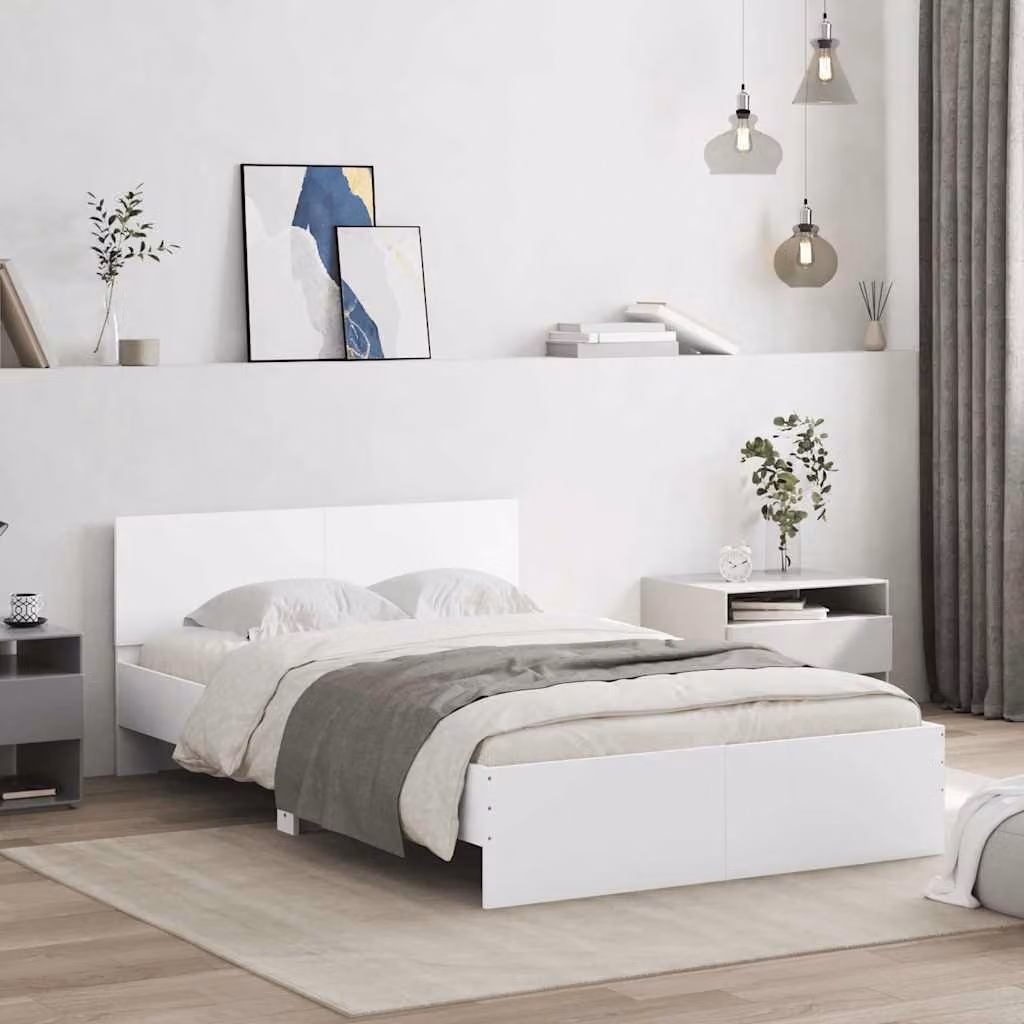 vidaXL Giroletto con Testiera Bianco L 120 cm x P 200 cm – 1