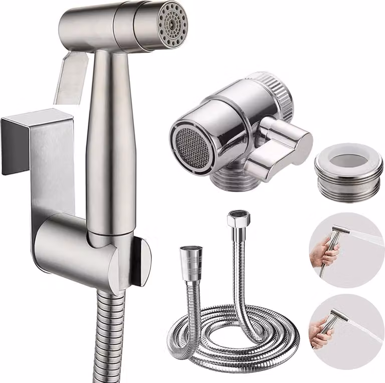 Doccetta in acciaio inox - funzione bidet - flessibile da 150 cm