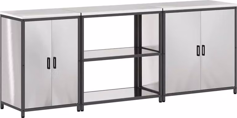 Set di Stoccaggio per Cucina HATTEM 3 pcs Argento Acciaio Inox