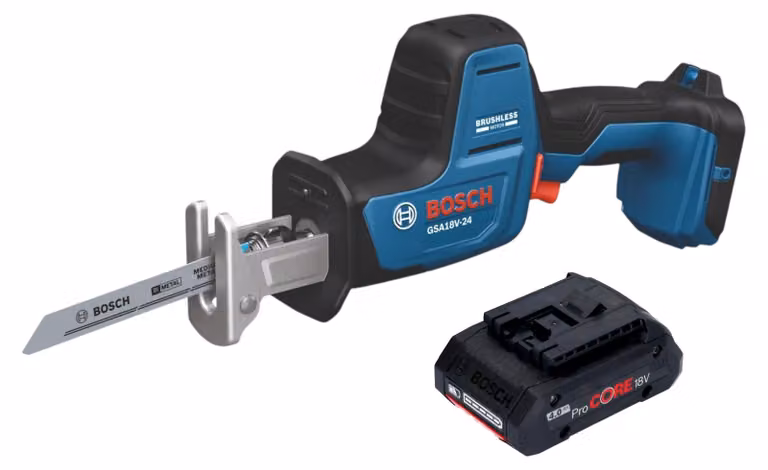 Sega a sciabola a batteria Bosch GSA 18V-24 Professional 18 V 230 mm Brushless + 1 batteria ProCORE da 4,0 Ah - senza caricabatterie