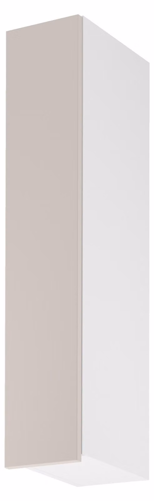 Pensile alto da cucina SALERNO - larghezza 20 cm, bianco/beige, versione sinistra