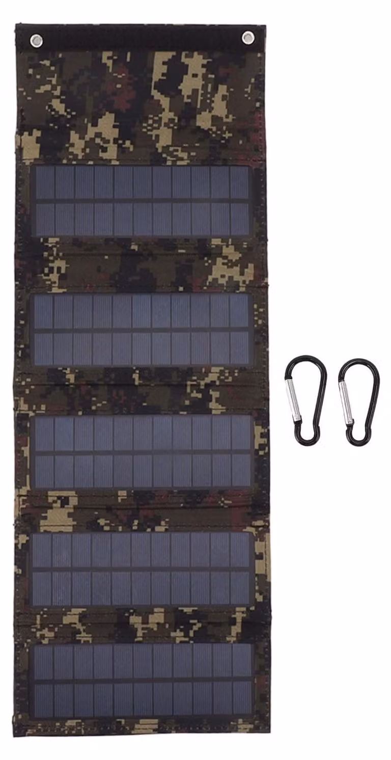 Pannello solare portatile pieghevole - Potenza: 50 W - Colore: mimetico
