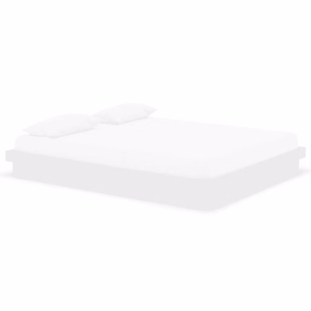 vidaXL Giroletto in Legno Massello di Pino Bianco con Doghe Fisse L/P/H: 204 x 160 x 163,5 cm – 2