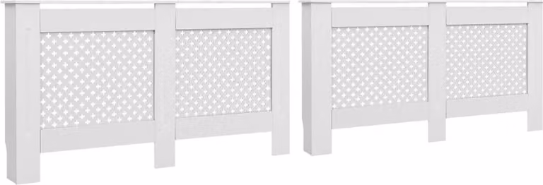 Coperture per Radiatori 2pz Bianche 152x19x81,5 cm in MDF