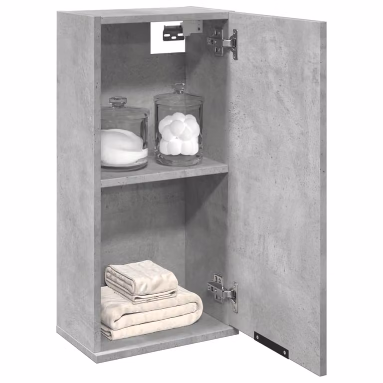 Mobile da bagno a parete vidaXL moderno in grigio cemento L 32 cm, P 20 cm, H 67 cm