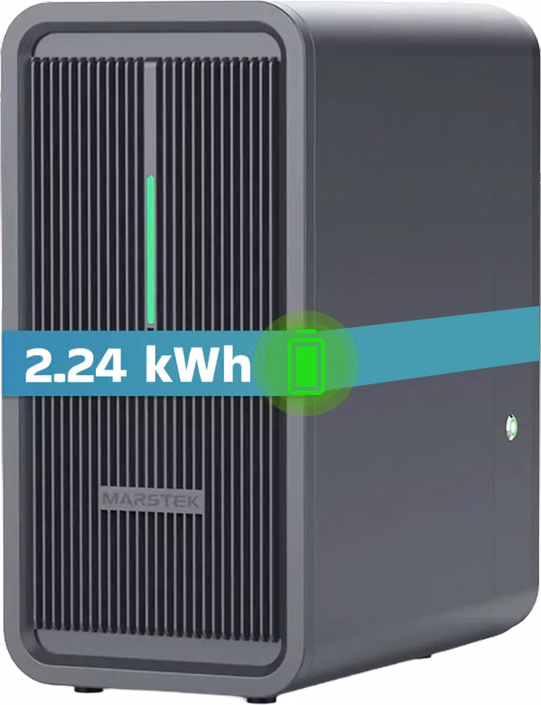 Marstek Saturn B2500-D accumulatore solare 2,24 kWh LiFePO4 per impianti fotovoltaici da balcone, IP65, 6000 cicli, WIFI e Bluetooth, batteria solare
