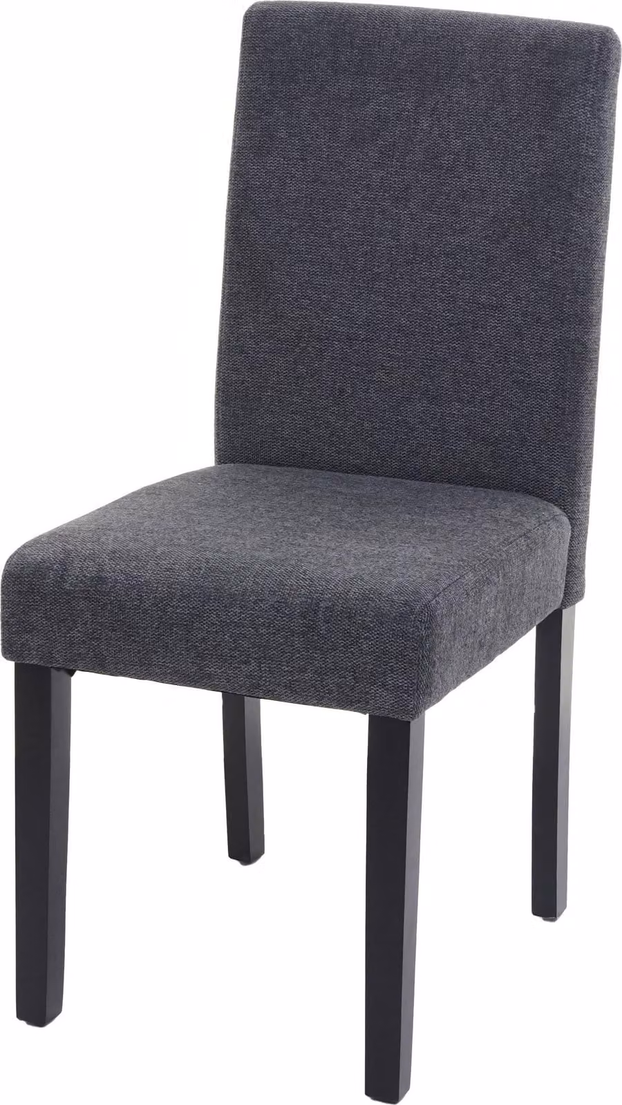 Sedia da pranzo classica e intramontabile | A x L x P 90 x 43 x 56 cm | Altezza seduta 45 cm | Tessuto | Gambe scure | Grigio antracite | Sedia da cucina