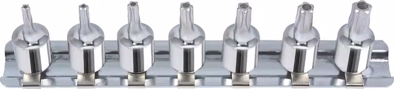 KS TOOLS 1/4" CHROMEplus set di bussole a cinque stelle 7 pz.TS10-TS40 - 918.1545