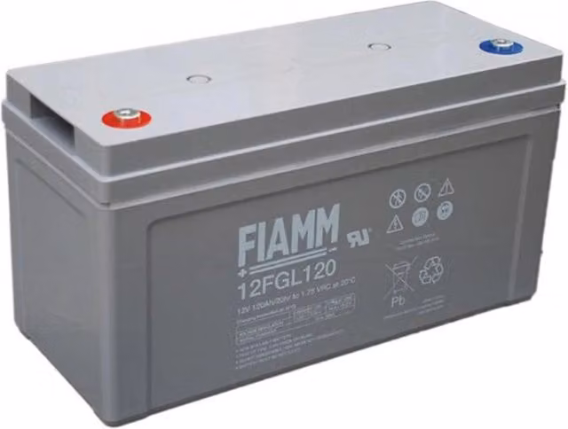 Batteria Fiamm 12FGL120 12V 120Ah Grigia in Vetro